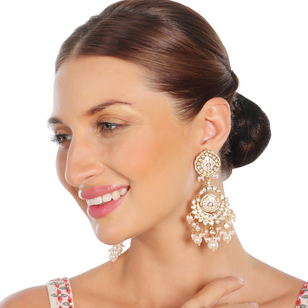 Ivory Bridal Meenakari Kundan Choker Set