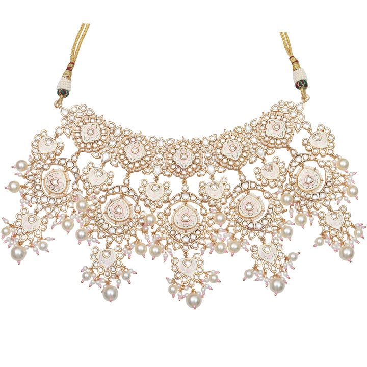 Ivory Bridal Meenakari Kundan Choker Set