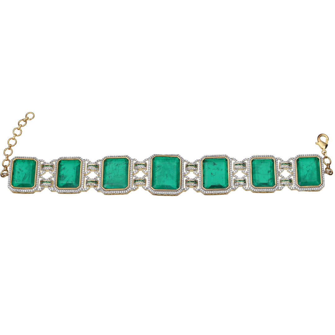 Emerald Green Doublet Choker Set