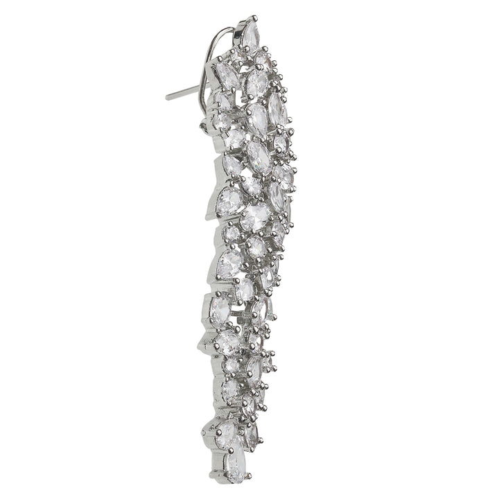 Flawless Cubic Zirconia Danglers in a Cascading Design