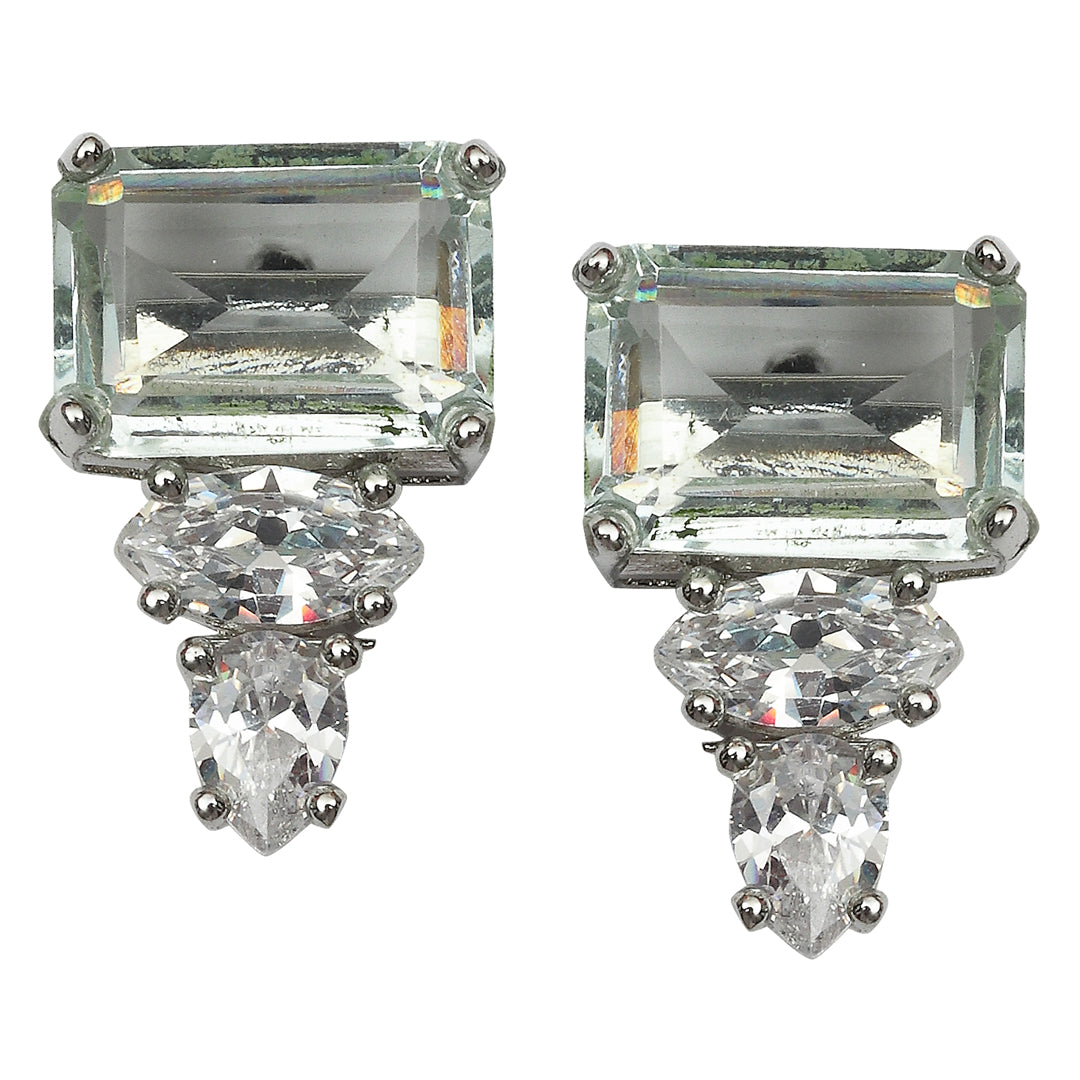 Delicate Citrine Edge-cut Doublet Studs